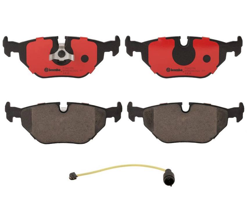 Brembo BMW Brakes Set Kit Pads Rear (Ceramic) (with Sensor